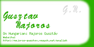 gusztav majoros business card
