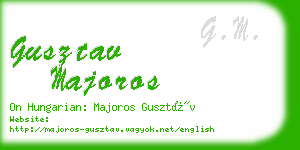 gusztav majoros business card